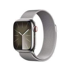 Image : Apple Watch Series 9 GPS + Cellular 41 mm argente MRJ43QF/A