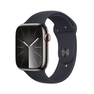 Image : Apple Watch Series 9 GPS + Cellular graphite de 45 mm / minuit S/M MRMV3QF/A