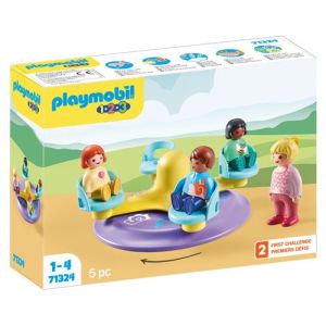 Image : Playmobil 1.2.3 71324 Enfants et tourniquet