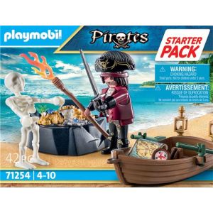 Image : Playmobil Pirates 71254 Starter Pack Pirate et barque
