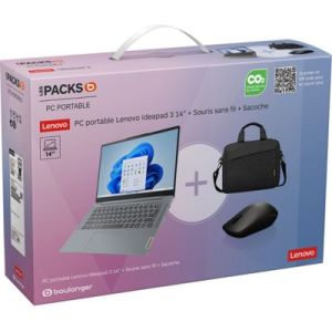 Image : LENOVO IdeaPad Slim 3 14IAN8 + sacoche + souris
