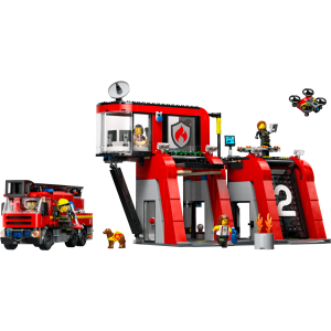 Image : LEGO 60414 City La caserne et le camion de pompiers