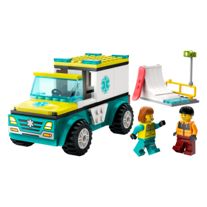 Image : LEGO 60403 City L'ambulance de secours et le snowboardeur