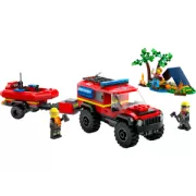 LEGO 60412 City Le camion de pompiers 4x4 et le canot de sauvetage