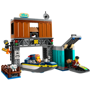 Image : LEGO 60417 Le hors-bord de la police et la cachette des voleurs City