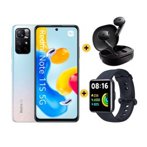 Image : Pack Xiaomi Redmi Note 11s 5g 128go Blanc + Watch + Buds 4lite