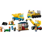LEGO City 60391 Les camions de chantier et la grue a boule de demolition