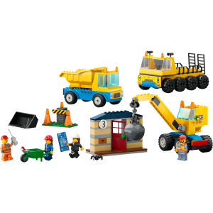 Image : LEGO City 60391 Les camions de chantier et la grue a boule de demolition