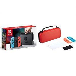 Image : Pack Nintendo Switch avec Joy-Con - Neon + Kit de protection