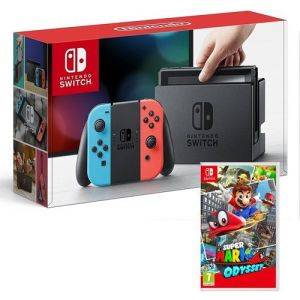 Image : Nintendo Switch avec Joy-Con - Neon et Super Mario Odyssey