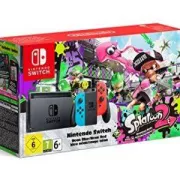 Nintendo Switch avec Joy-Con - rouge neon/bleu neon + Splatoon 2