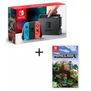 Nintendo Switch Bleu neon / Rouge neon + Minecraft