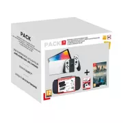 Pack Nintendo Switch Oled Blanche + Jeu Hogwarts Legacy l'Heritage de Poudlard + Starter Pack + 128 Go