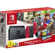 Nintendo Switch + 1 paire de Joy-Con rouge + Super Mario Odyssey