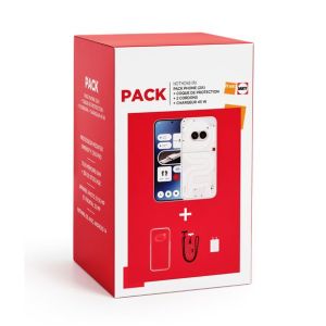 Image : Nothing Phone (2a) 256 Go Blanc + Chargeur 45W Power Delivery + Coque + Laniere