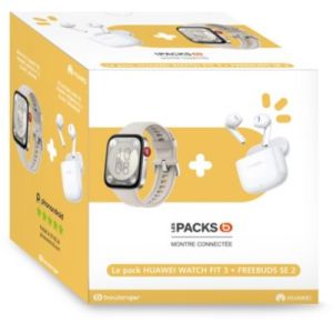 Image : HUAWEI Watch Fit3 Creme + Freebuds SE 2Blanc