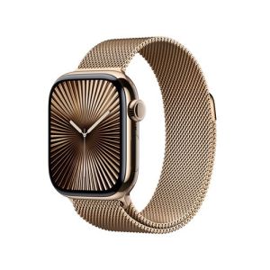Image : APPLE Watch Series 10 GPS + Cellular 42mm Titane Or / Milanais Or - MX083QF/A APPLE