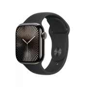 Apple Watch Series 10 GPS + Cellular 42mm Ardoise avec Bracelet Sport Noir M/L - MWXH3QF/A