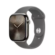 Apple Watch Series 10 GPS + Cellular 46mm Naturel avec Bracelet Sport Gris Mineral S/M - MWY93QF/A