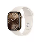 Apple Watch Series 10 GPS + Cellular 42mm Or avec Bracelet Sport Lumiere Stellaire S/M - MX063QF/A