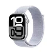 Apple Watch Series 10 GPS + Cellular 46mm Boitier en Aluminium Argent avec Boucle Sport Nuee bleue - MWY23QF/A