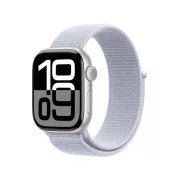 Apple Watch Series 10 GPS + Cellular 42mm Boitier en Aluminium Argent avec Boucle Sport Nuee bleue - MWX53QF/A