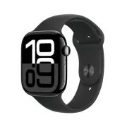 Apple Watch Series 10 GPS + Cellular 46mm Aluminium Noir de Jais avec Bracelet Sport Noir S/M - MWY33QF/A