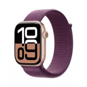 APPLE Watch Series 10 GPS 46mm Aluminium Rose Gold avec Boucle Sport Prune - MWWV3QF/A