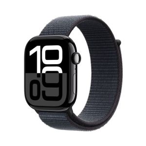 Image : APPLE Watch Series 10 GPS 46mm Aluminium Noir de Jais avec Boucle Sport Encre Violette - MWWR3QF/A APPLE