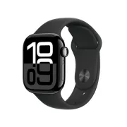 Apple Watch Series 10 GPS 42mm Aluminium Noir de Jais avec Bracelet Sport Noir M/L - MWWF3QF/A