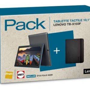 Image : Pack TAB 10 X103F + etui folio noir