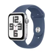 Apple Watch SE GPS 44 mm Aluminium Argent avec Bracelet Sport Denim M/L - MXER3QF/A
