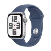 Apple Watch SE GPS 40 mm Aluminium Argent avec Bracelet Sport Denim M/L - MXED3QF/A