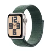 Apple Watch SE GPS 40 mm Aluminium Lumiere Stellaire avec Boucle Sport Vert lacustre - MXEH3QF/A