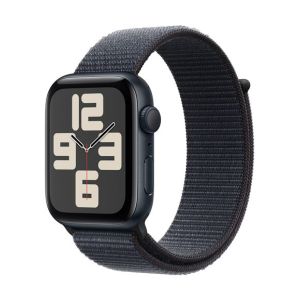 Image : Apple Watch SE GPS 44 mm Aluminium Minuit avec Boucle Sport Encre Violette - MXEP3QF/A