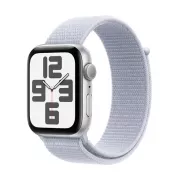 Apple Watch SE GPS 44 mm Aluminium Argent avec Boucle Sport Nuee bleue - MXET3QF/A