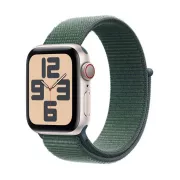Apple Watch SE GPS + Cellular 40 mm Aluminium Lumiere Stellaire avec Boucle Sport Vert lacustre - MXGH3QF/A