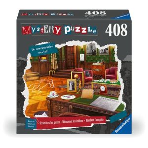 Image : Puzzle 408 pieces Ravensburger Mystery puzzle Un anniversaire mortel