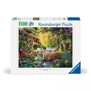 Puzzle 1500 pieces Ravensburger Tigres au plan d'eau