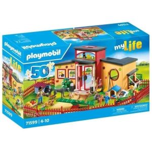 Image : PLAYMOBIL 71599 Pension des animaux avec soigneurs et enfant My Life
