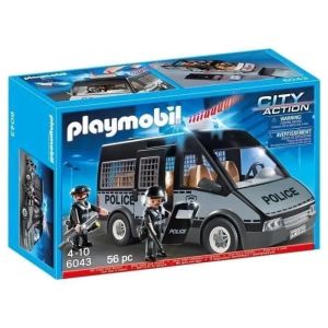 Image : PLAYMOBIL 6043 Fourgon de police avec sirene et gyrophare  City Action