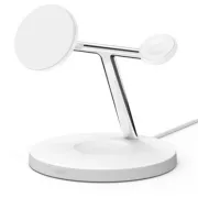 BELKIN Qi2 Blanc 3 en 1 Station de chargement