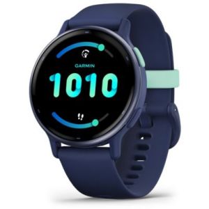 Image : GARMIN Vivoactive 5 Metallic Blue bracelet bleu Montre sport