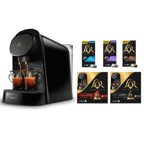 Image : Cafetiere L'or Barista Lm8012/65 Noir + 50 Capsules Offertes Philips