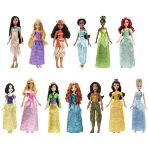 Image : Mattel Disney Coffret Princesses etincelantes avec 13 poupees
