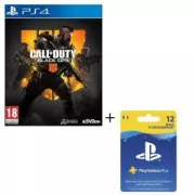 Pack Call of Duty Black OPS 4 Jeu PS4 + Abonnement Playstation Plus 12 Mois