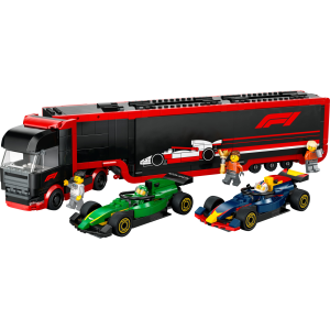 Image : LEGO City 60445 Camion de F1 avec voitures de F1 RB20 et AMR24