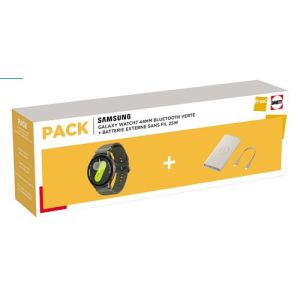 Image : Pack Samsung Galaxy Watch7 44 mm Vert + Batterie 25W Montre connectee