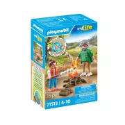 Playmobil 71513 Grand-pere petite fille et feu de camp My Life