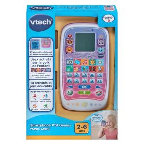 Image : Vtech Smartphone P'tit Genius Magic Light Rose